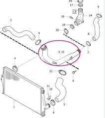 Volvo 2.4 D5  İntercooler Turbo Borusu 30794888