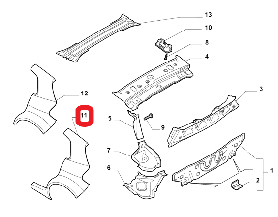 FIAT Bravo Sağ Arka Çamurluk 71748742
