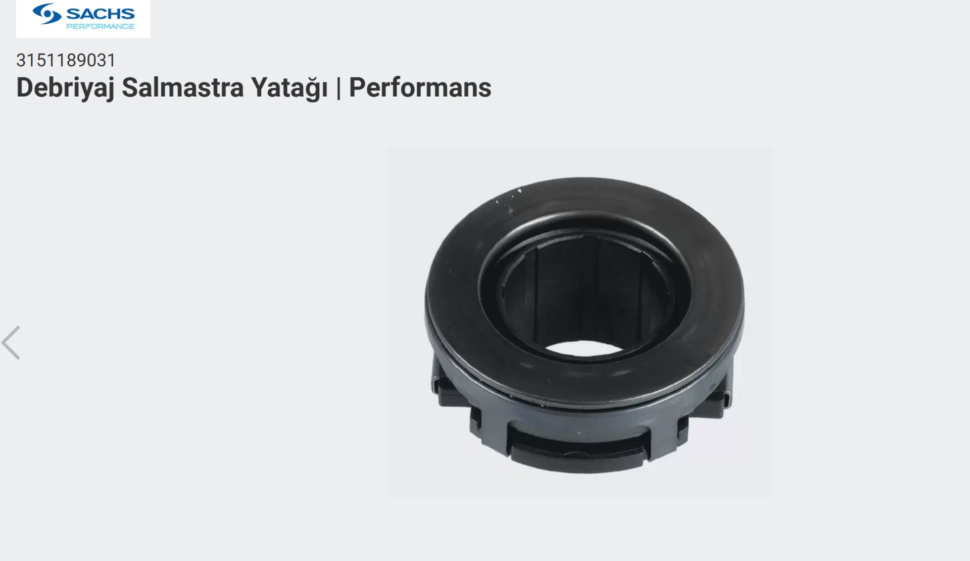 VOLVO Debriyaj Rulmanı  | SACHS 3151189031