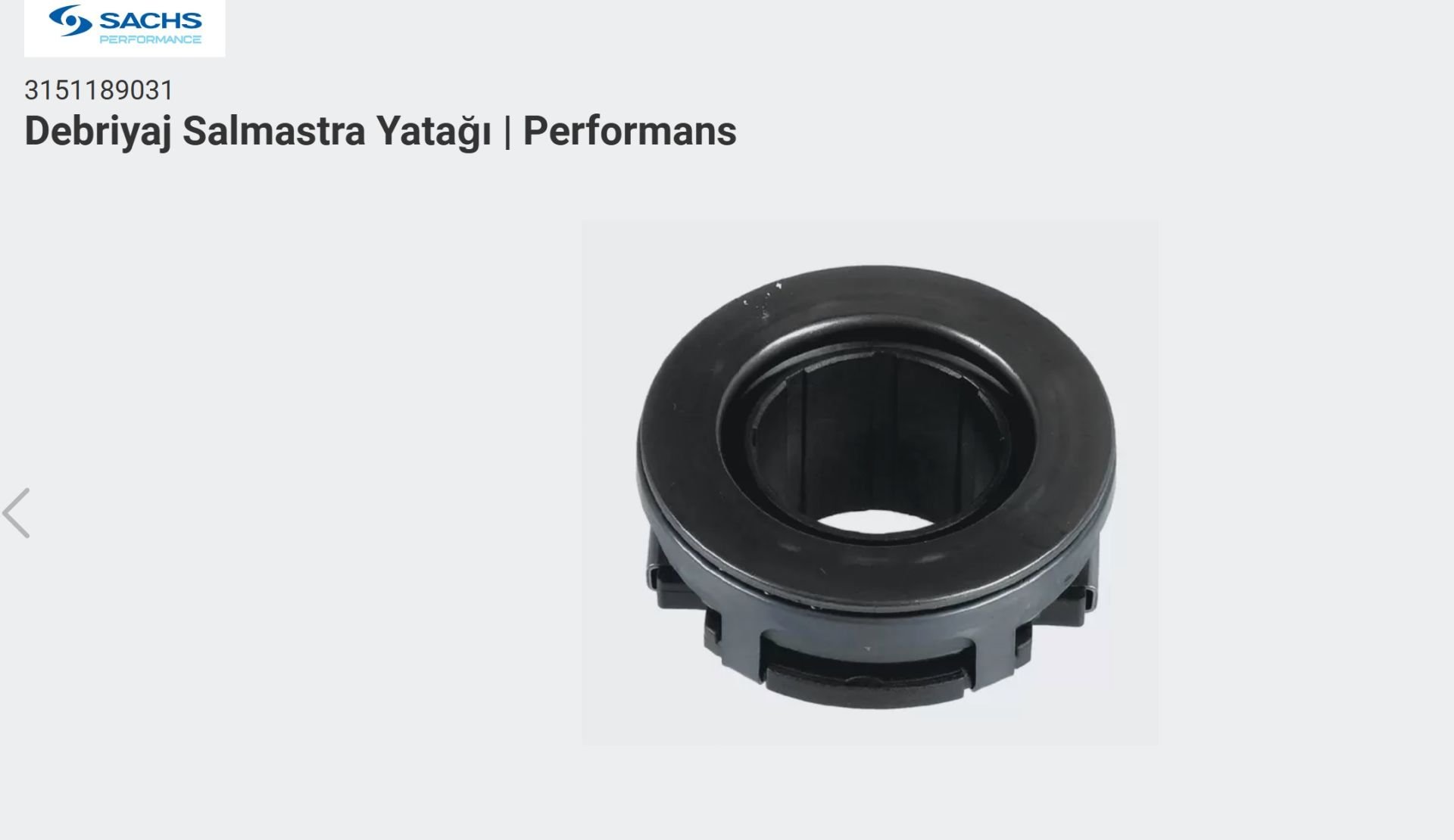 SACHS 3151189031  VOLVO Debriyaj Rulmanı  3549391 , 1220949