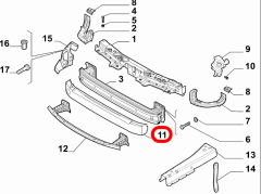 Fiat Doblo Ön Tampon Takozu İç Köpük 51814210