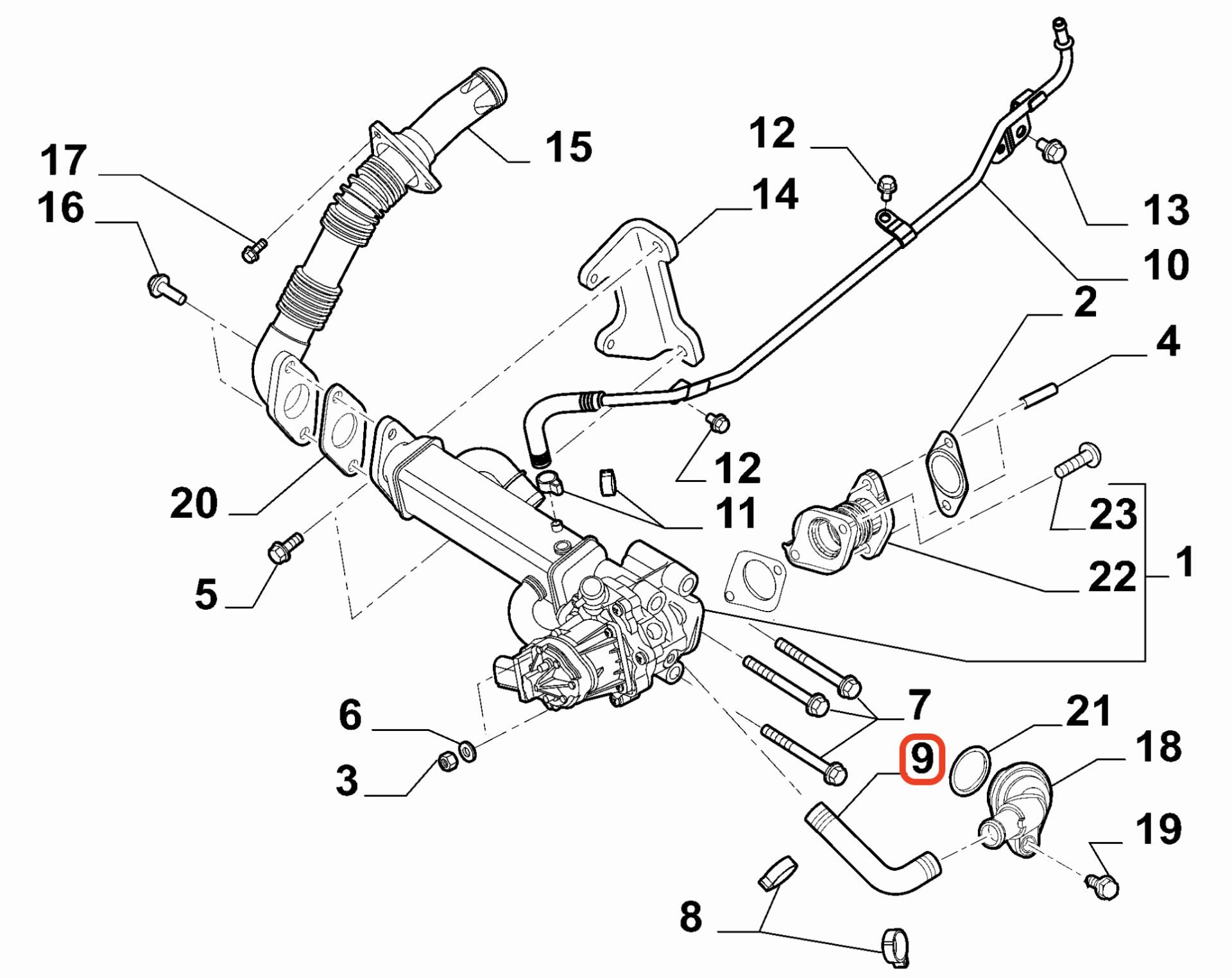 Ducato Boxer Jumper Egr Devirdaim Su Hortumu 504382179