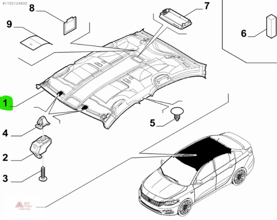 FIAT Egea Tavan Döşemesi OPAR 735631328