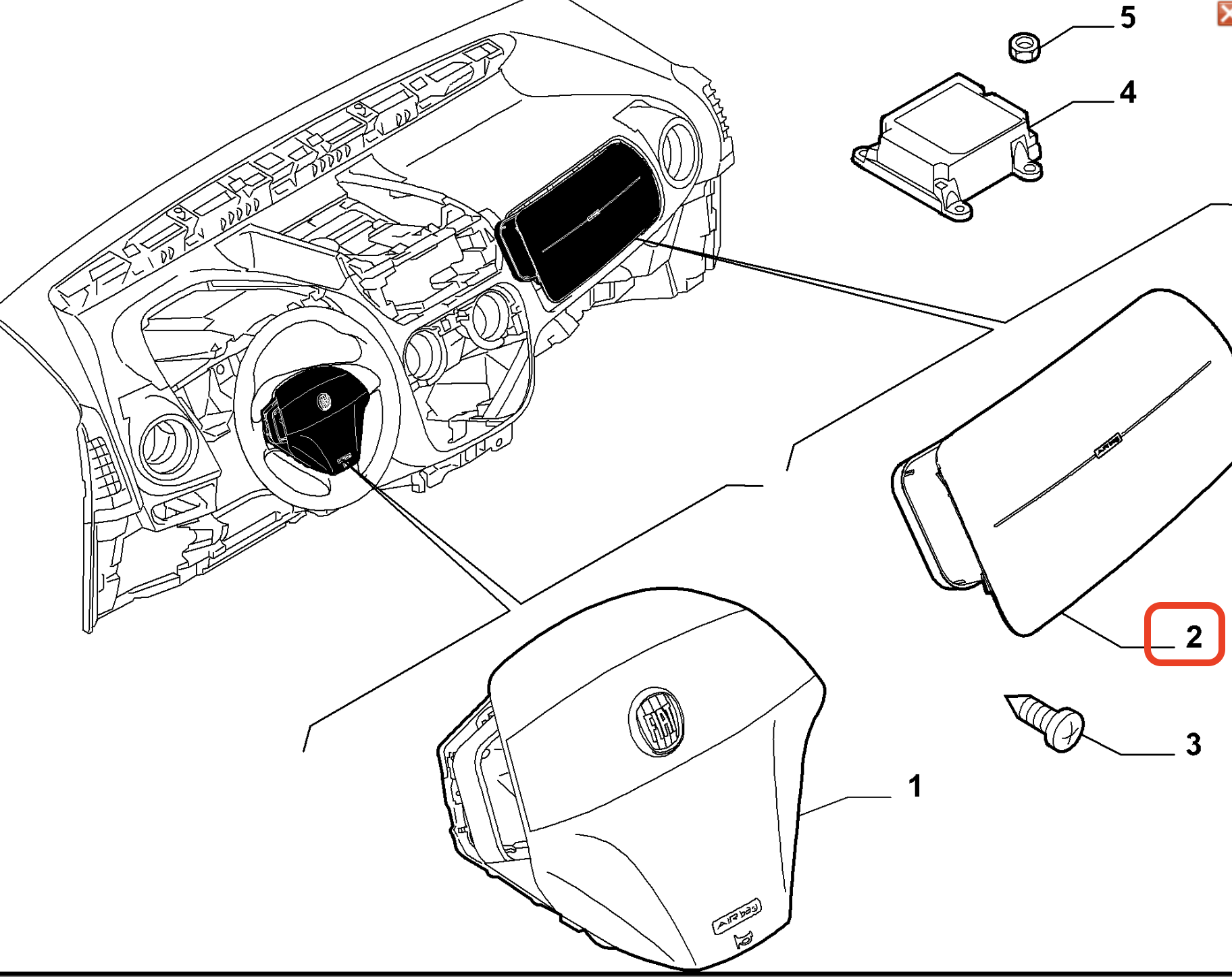 Fiat Fiorino Yolcu Hava Yastığı - Airbag 735470313