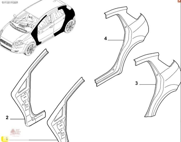 FIAT GRANDE PUNTO Sol Ön Direk OPAR 71770251