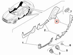 Fiat Egea Arka Sol Eşik Kaplaması OPAR 735631337