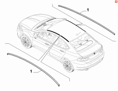 Fiat Egea Sedan Sağ Tavan Çıtası 2015> 735660083 / 735632272