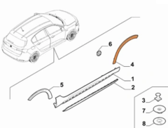 Fiat Egea Ön Sağ Çamurluk Çıtası Dodiği OPAR 735740618 735767617