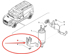 OPAR 51910489 Doblo Yakıt Filtre Braketi Tutucu
