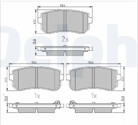 DELPHI LP2303 Arka Fren Balatası
