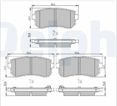 DELPHI LP2303 Arka Fren Balatası