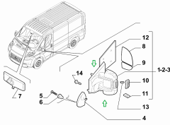 FIAT PEUGEOT CITROEN Ducato Sol Dış Dikiz Aynası 735620749