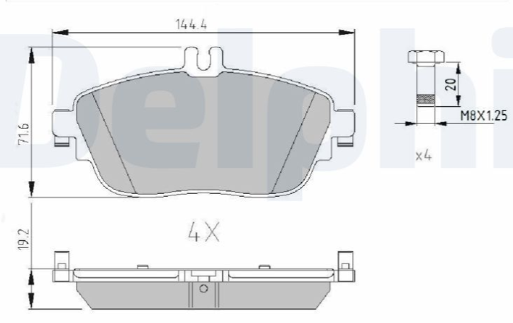 DELPHI LP2441 Ön Fren Balatası
