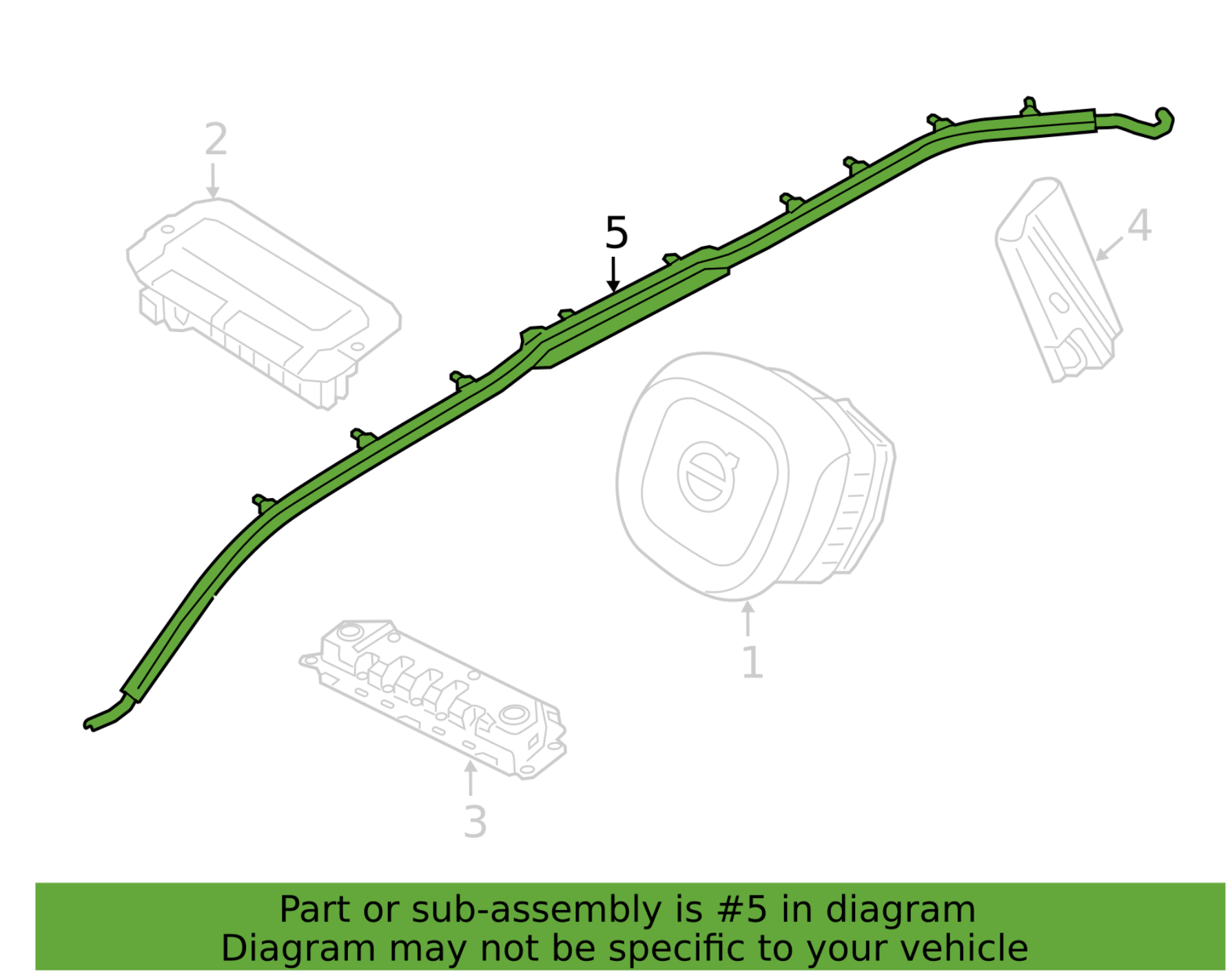 VOLVO  Sağ Tavan Hava Yastığı-Airbağ 32296285  : 31690774