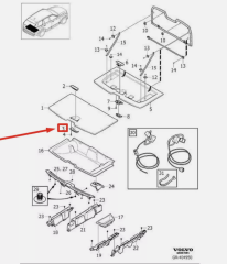 Volvo V60 V90 XC90 İç Bagaj Kapağı Zemin Örtüsü Çerçevesi 31377783