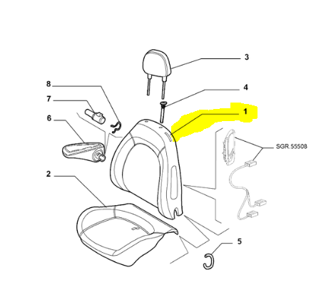Fiat Fiorino Sağ Ön Koltuk Sırt Dayama Süngeri 98846382