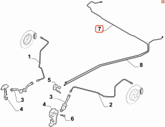 Fiat Fiorino Arka Sağ Fren Borusu OPAR 51782557