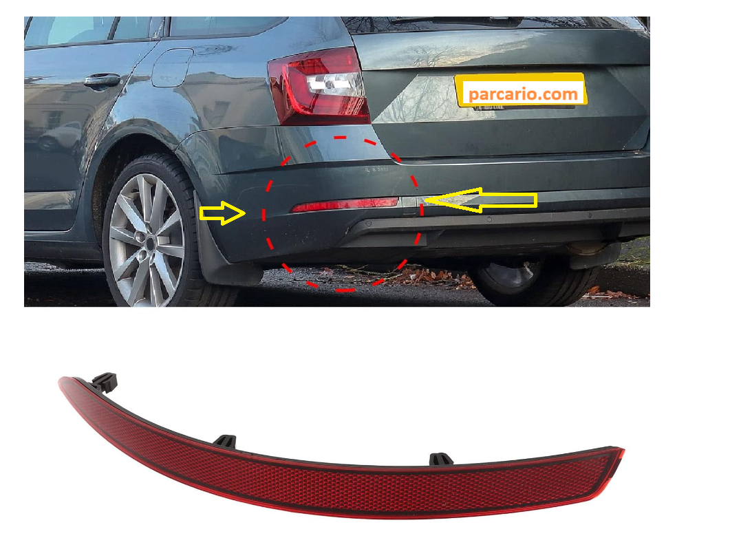 SKODA Octavia Sağ Arka Tampon Reflektörü 5E5945106A