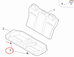 Compass Renegede Egea 500 Arka Koltuk Alt Klipsi OPAR 51973231