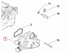 FIAT PEUGEOT CITROEN 2,0 Focus C-Max Kuga Jumper Boxer Scudo Komple Termostat Gövdesi 9849443980
