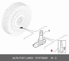 Fiat 500L Lastik Basınç Valfi | RICAMBI Originali 51974669