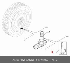 OPAR 51974669 Fiat 500L Lastik Basınç Valfi