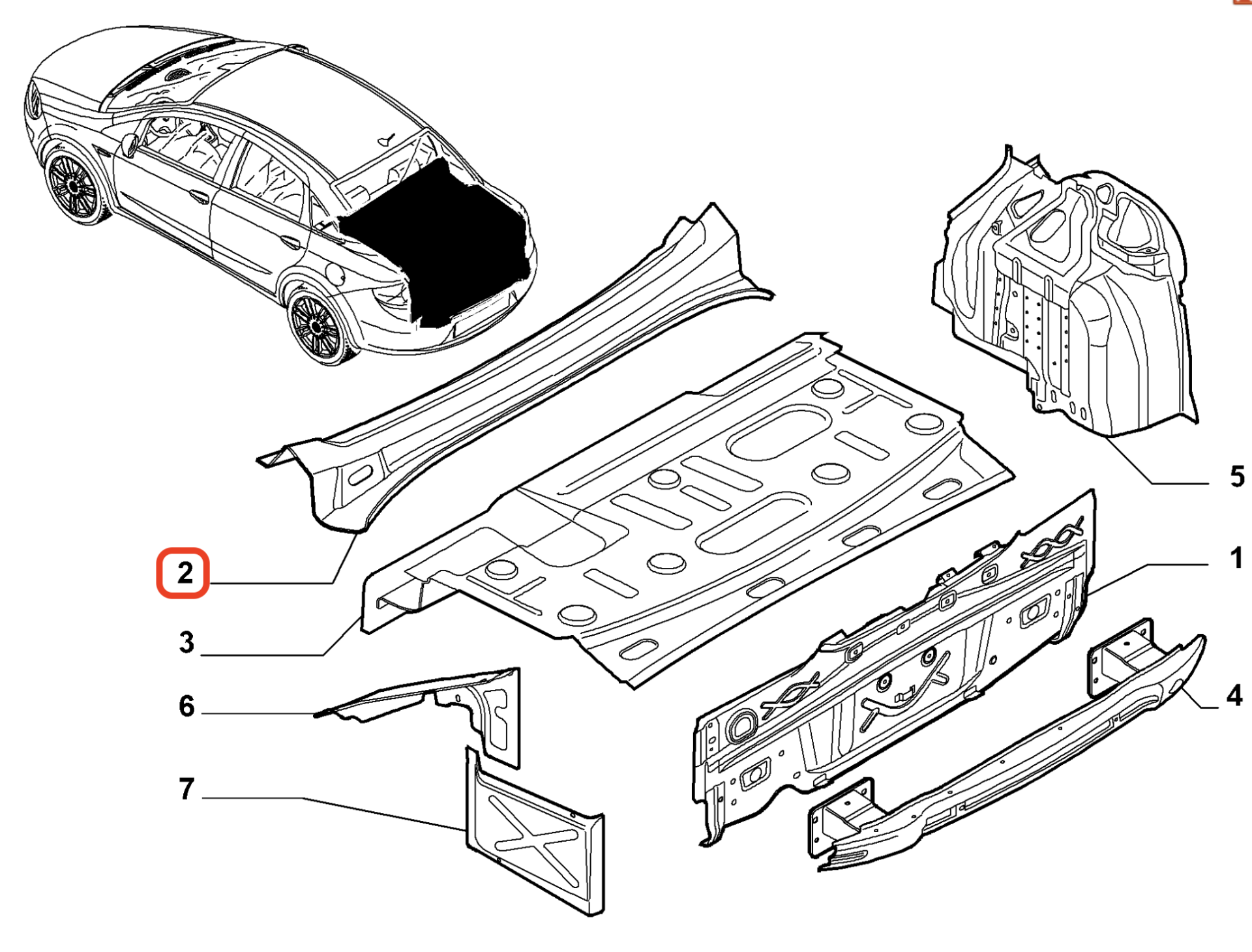 Fiat Linea Arka Taban Sacı OPAR 51786790