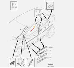 Volvo V40 Ön Sağ Kapı Direği Kaplaması 31463559