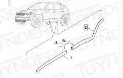 JEEP Compass Arka Sol Kapı Çıtası 60946860