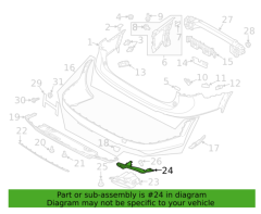Volvo V90CC Arka Sağ Tampon Egzoz Kalıp Braketi 31663027
