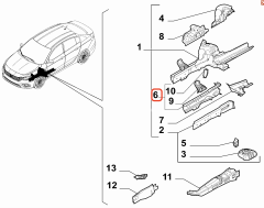 Fiat Egea Ön Sol Takviye Sacı 51989293