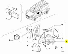 FIAT Doblo Sol Dikiz Aynası 735624020