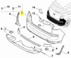 OPAR 735672368 Fiat 500L Arka Tampon