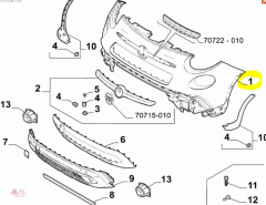 FIAT 500L Ön Tampon 735672098