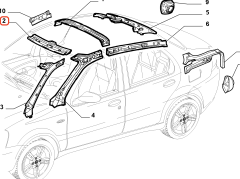 Fiat Siena Orta Üst İskelet Sacı OPAR 46795396