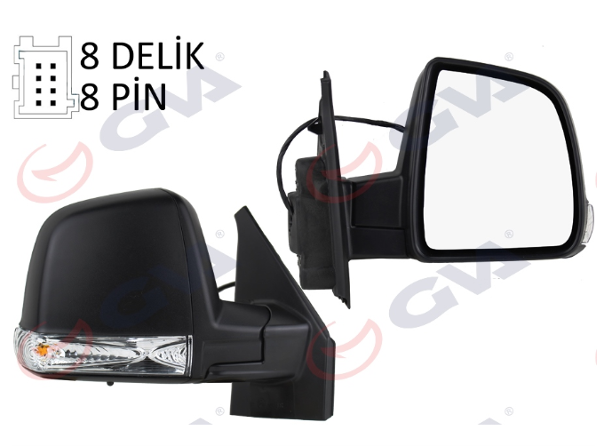 GVA 1029175 DOBLO DIŞ DİKİZ AYNASI SAĞ ELEK+SİNYALLİ+SENSÖRLÜ+KAPAKLI