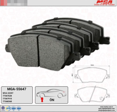 Fiat Egea Ön Fren Balatası ( Küçük Tİp 133MM ) 55647 / 77367910 / 77368368 / 77367628