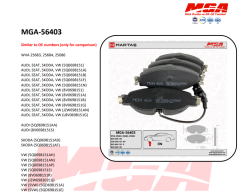 MGA 56403 Golf 7 Ön Fren Balatası 8V0698151