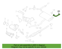 VOLVO XC60 Sol Egzoz Borusu Uzatması 31452663