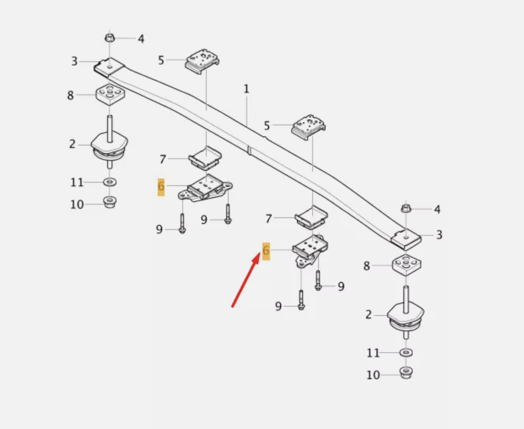 VOLVO Yaprak Yay Braketi 31681177