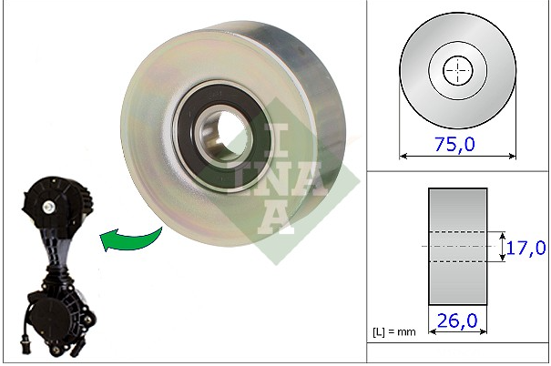 İNA 532067610 V KAYIS GERGI RULMANI (KÜTÜKSÜZ)