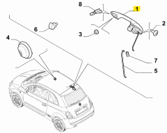 FIAT 500 Kapı Kolu 735592012