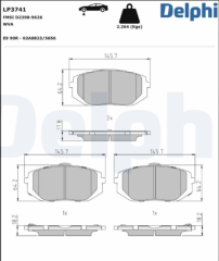 DELPHI LP3741 / Ön Fren Balatası  SPORTAGE-TUCSON-EV6 / 58101N7A10