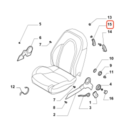 Fiat Punto Alfa Mito Ön Koltuk Kapağı Ricambi 184668780