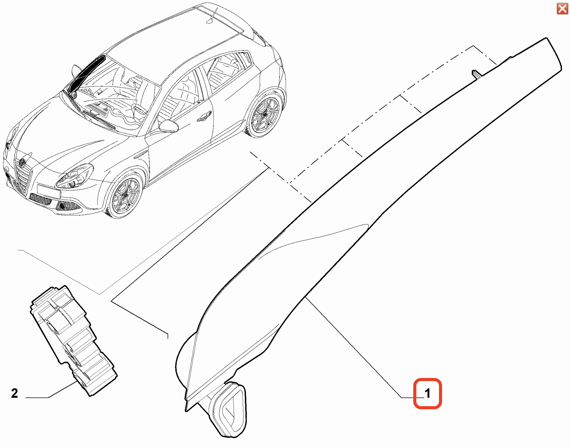 Giulietta Ön Sol İç Direk Kaplama 156120255