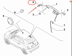 Fiat 500 Ön Kapı Dış Kolu Menteşesi 51964555