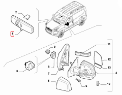 PEUGEOT CITROEN FIAT Ducato Doblo Jumper Boxer İç Dikiz Aynası 735436213
