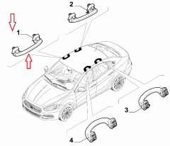 FIAT Egea Ön Sağ Tavan Tutamağı 735633011