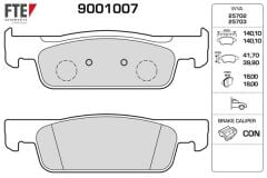 FTE 9001007 CLİO 4 Ön Fren Balatası	 410602581R