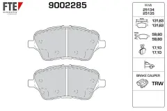 FTE 9002285 Courier Arka Fren Balatası  MEAY1J2K021AA